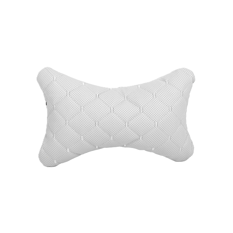Подушка під спину 25×30 см (екошкіра) – Біла
