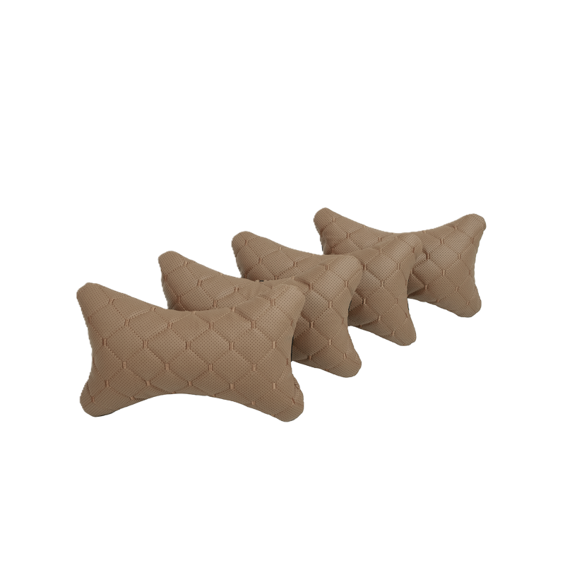 Подушка під спину 25×30 см (екошкіра) – Охра