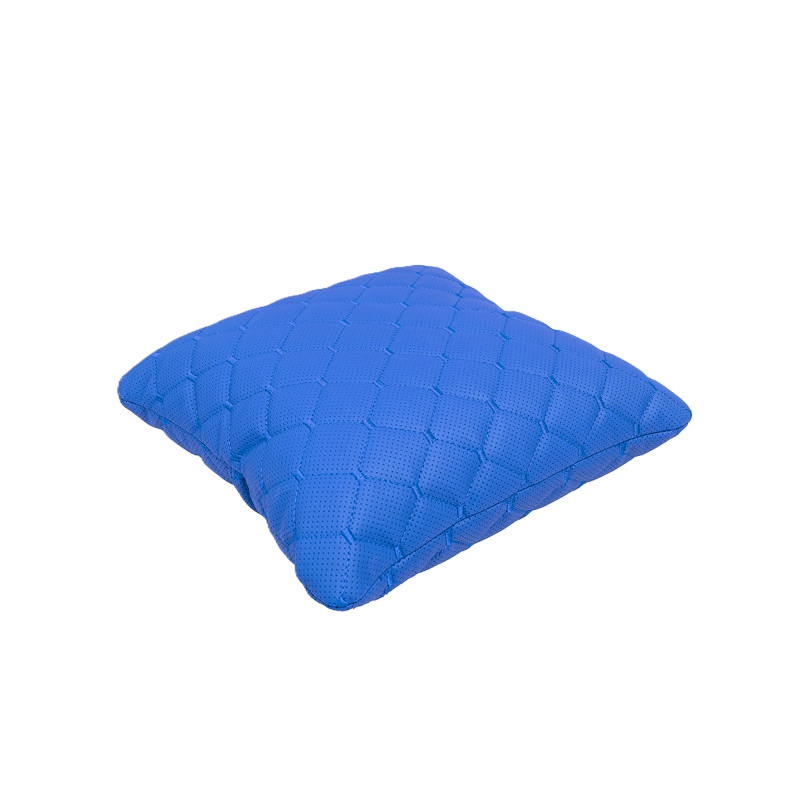 Подушка під спину 30×30 см (екошкіра) – Синя