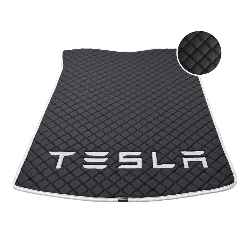 Модельний килимок Tesla Model 3 (2017-2026) з екошкіри – в багажник (чорний бп)